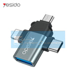 GS15 YESIDO 3in1 Lightning, Typ C Und Micro OTG USB